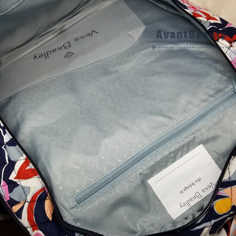 Vera Bradley Set Essential Backpack Mod Paisley Pink Cotton Bookbag Lunch Bunch - Picture 4 of 16